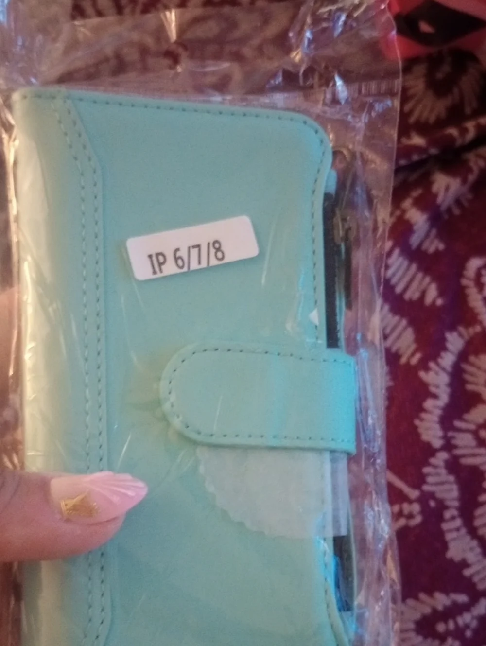 iPhone 6/7/8 Aqua Turquoise Phone Wallet Case